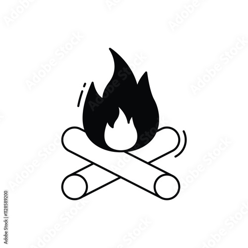 Bonfire vector icon