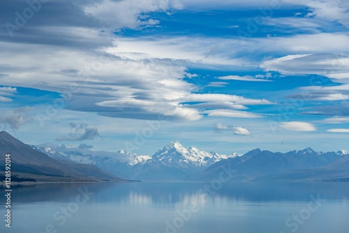 Wallpaper Mural Snow-capped mountains and serene lake reflection. Torontodigital.ca