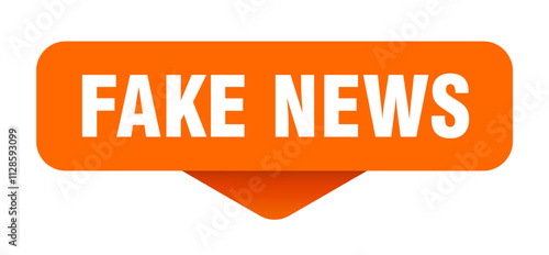 FAKE NEWS STICKER, BUTTON, SIGN