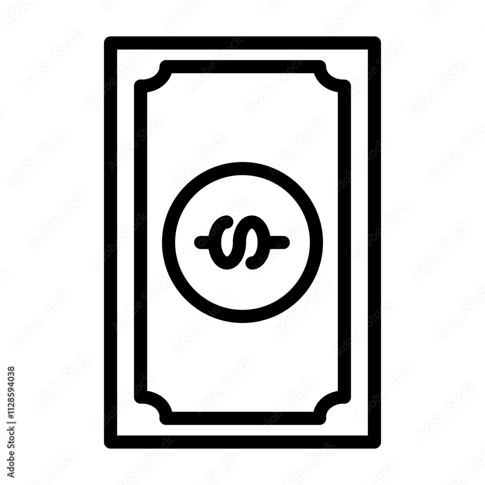 Cash Payment Vector Line Icon Design Cash Payment Vector Line Icon Design
