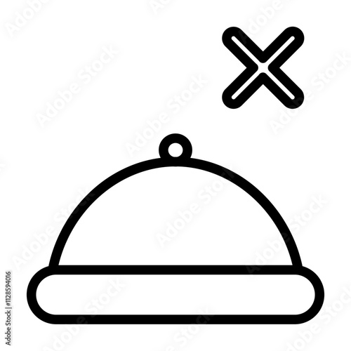 Order Cancel Vector Line Icon Design