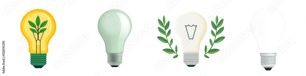 Innovative eco friendly light bulbs with leaf design symbolizing creativity sustainable solutions and renewable energy for a greener future Concept of idea potential for progress and development Innovative eco friendly light bulbs with leaf design symbolizing creativity sustainable solutions and renewable energy for a greener future Concept of idea potential for progress and development