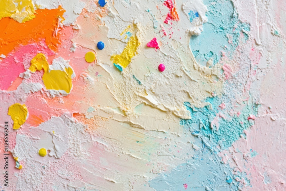 Abstract Colorful Impasto Paint Texture Art Abstract Colorful Impasto Paint Texture Art