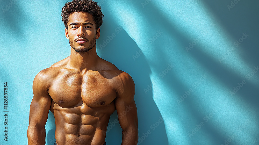Athletic Man with Strong Biceps and Muscular Arms Athletic Man with Strong Biceps and Muscular Arms