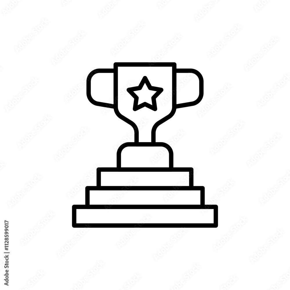 Trophy award outline icons, minimalist vector illustration ,simple transparent graphic element .Isolated on white background Trophy award outline icons, minimalist vector illustration ,simple transparent graphic element .Isolated on white background