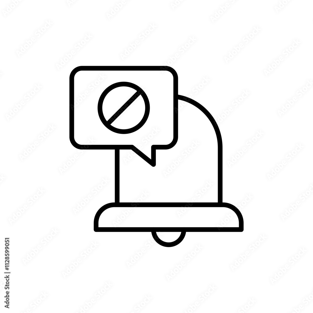 Block notification outline icons, minimalist vector illustration ,simple transparent graphic element .Isolated on white background Block notification outline icons, minimalist vector illustration ,simple transparent graphic element .Isolated on white background