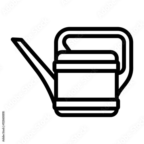 Watering Can Vector Line Icon Design