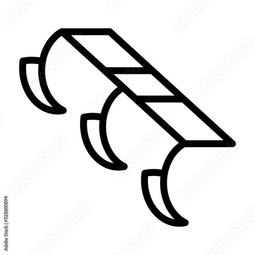 Plowing Vector Line Icon Design