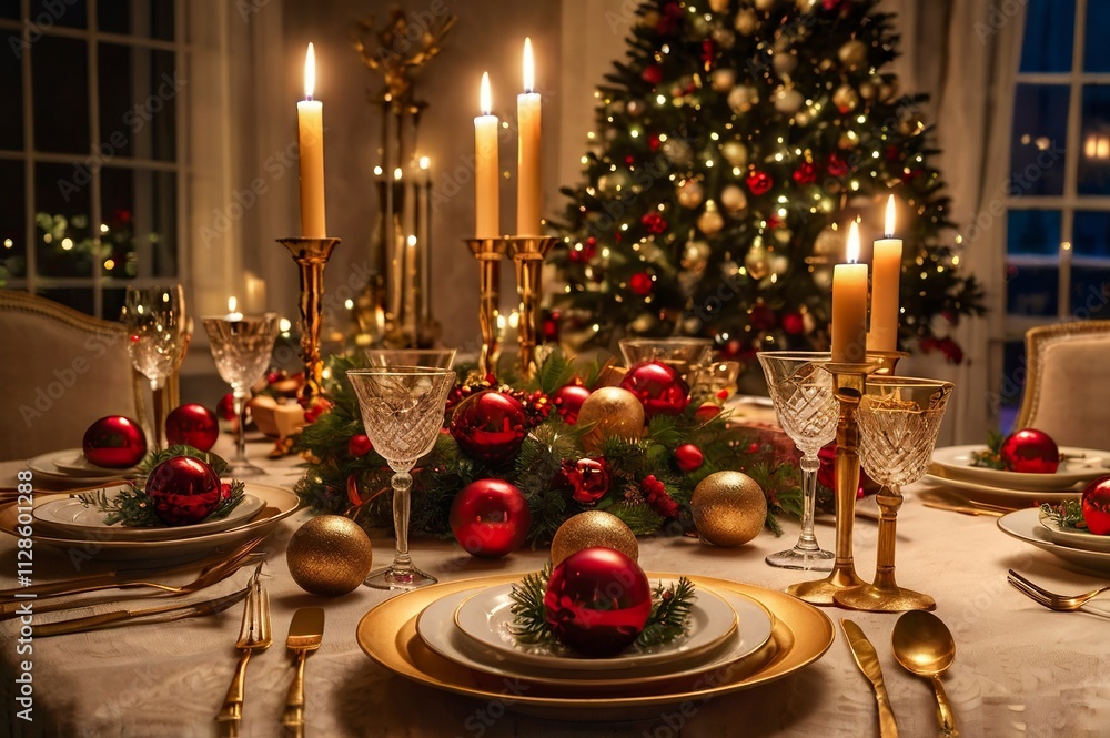 christmas dinner table setting christmas dinner table setting