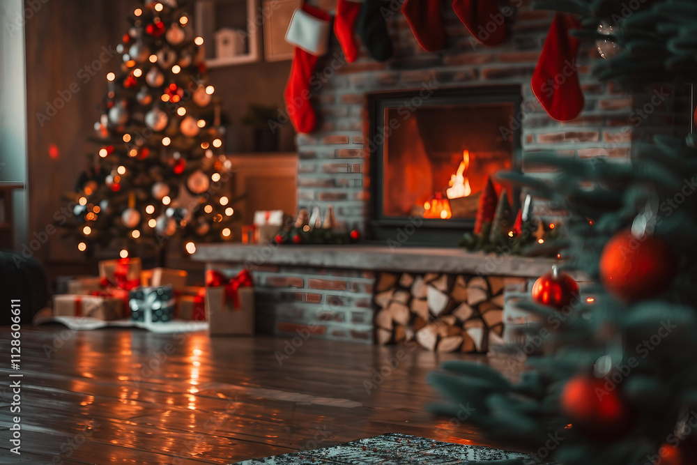 Created with generative AI design photo of cute pretty woman celebrate christmas holidays Created with generative AI design photo of cute pretty woman celebrate christmas holidays