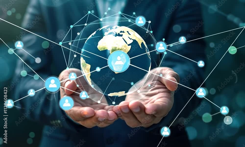 Global Network Connection: Humanity Connected Through Technology Global Network Connection: Humanity Connected Through Technology