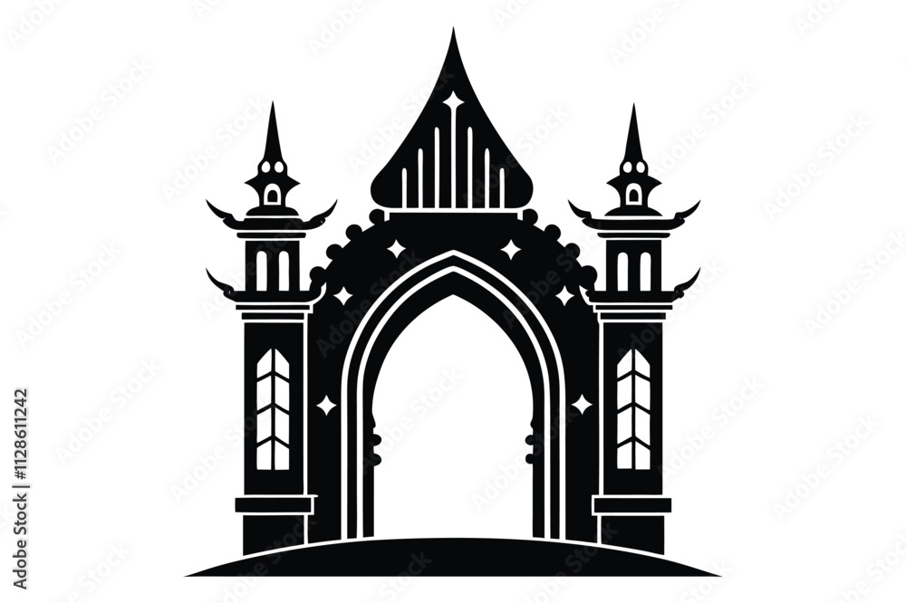 Fototapeta premium silhouette of the gate