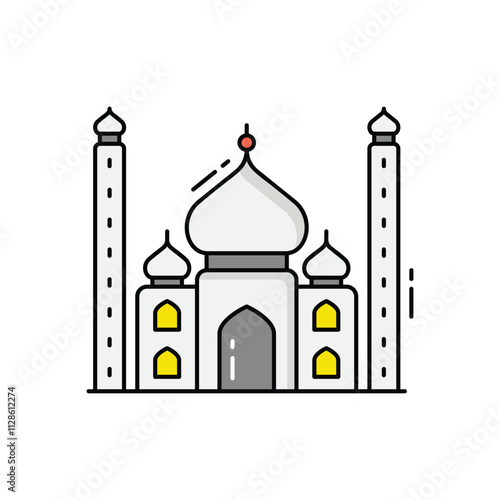 Taj Mahal vector icon