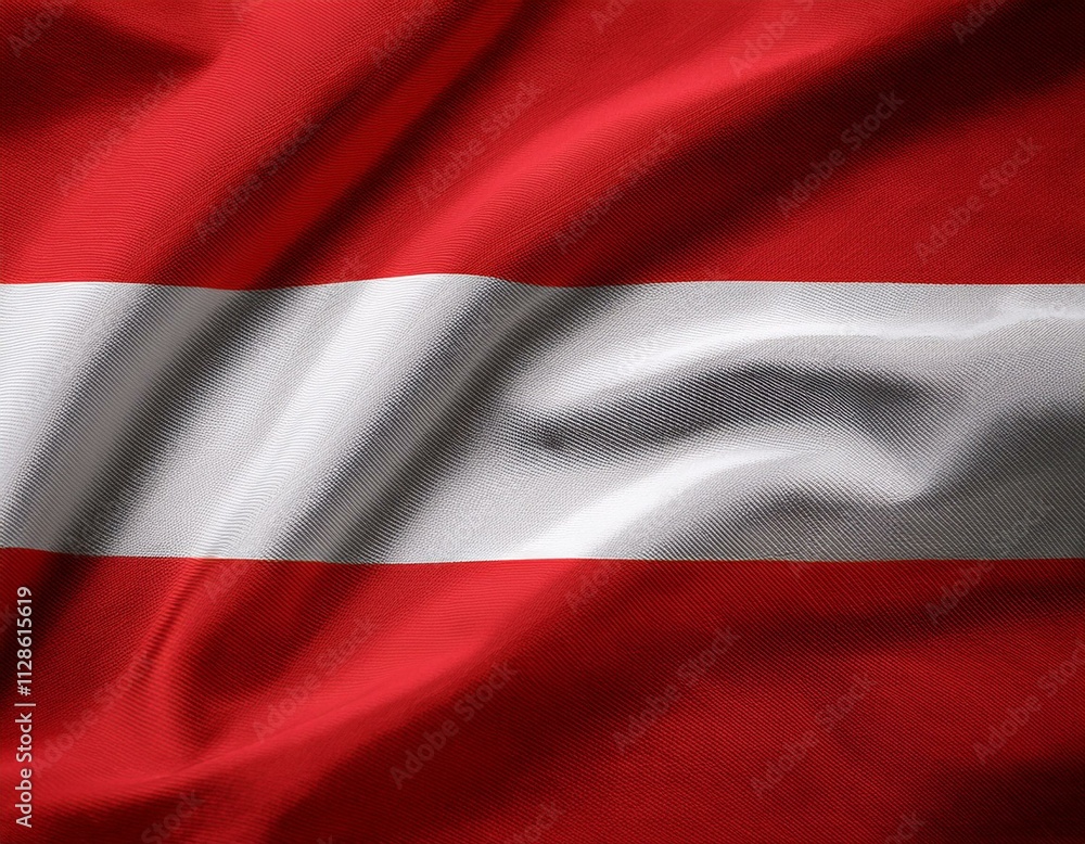 Flag of Austria. Fabric texture of the flag of Austria. Flag of Austria. Fabric texture of the flag of Austria.