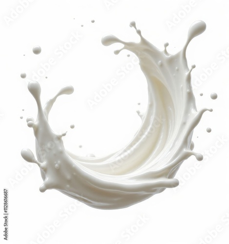 Creamy Milk Splash in Motion 