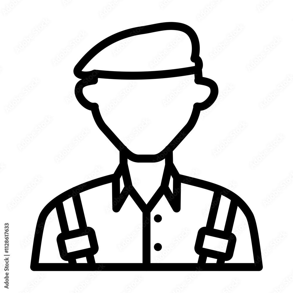 Artist Vector Line Icon Design Artist Vector Line Icon Design