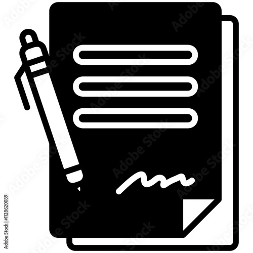 contract Black Fill Icon