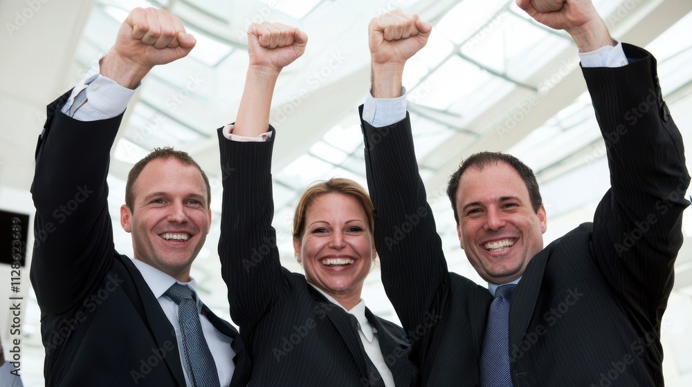 Successful Business Team Celebrating Victory Successful Business Team Celebrating Victory