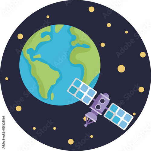 A futuristic satellite, embodying humanity's quest for space exploration and scientific discovery beyond Earth.