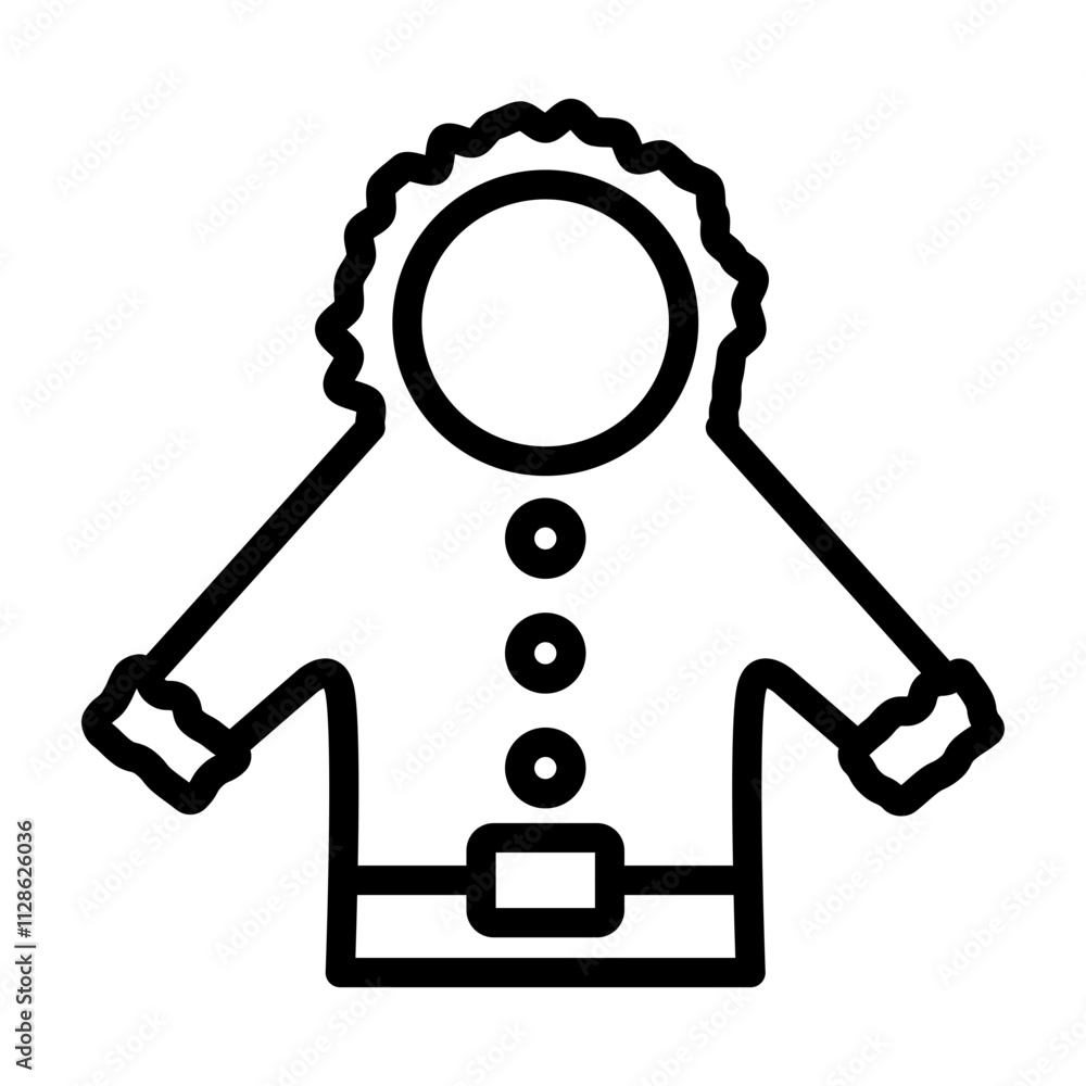Parka Vector Line Icon Design Parka Vector Line Icon Design