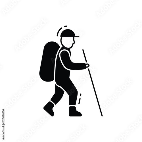 Hiking vector icon