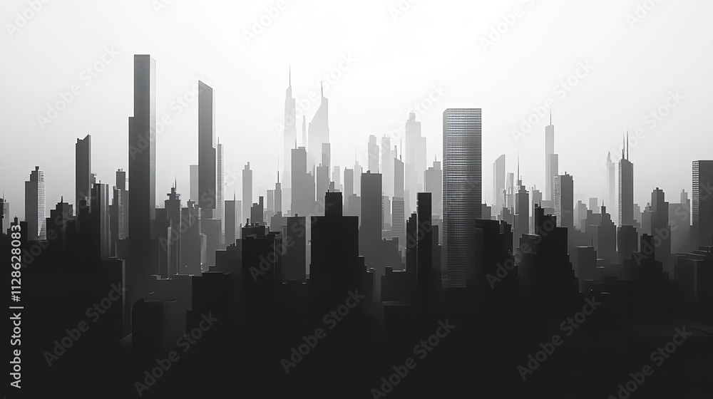 custom made wallpaper toronto digitalA Minimalist and Sleek Vector Cityscape with Sharp Lines