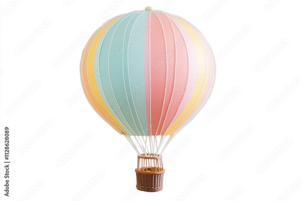 Colorful hot air balloon isolated on white background Colorful hot air balloon isolated on white background