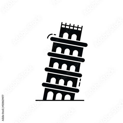 Pisa Tower vector icon