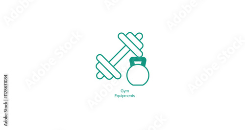 Gym Equipments Icon - Vector Illustration for Fitness Machines and Weight Training