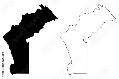 Cabinda Province (Provinces of Angola, Republic of Angola) map vector illustration, scribble sketch Kabinda (Portuguese Congo,  Tchiowa) map photo