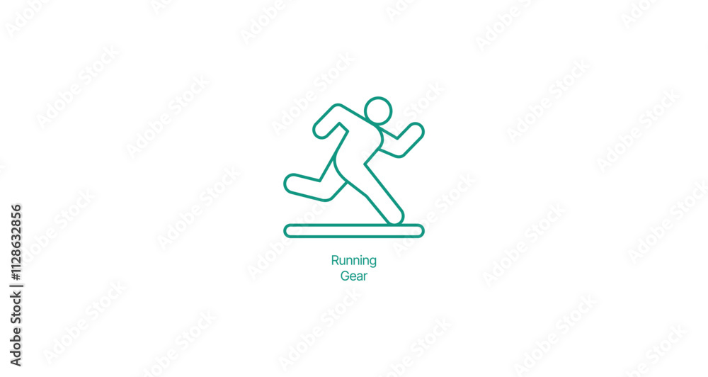 Running Gear Icon - Vector Illustration for Jogging Equipment and Athletic Apparel Running Gear Icon - Vector Illustration for Jogging Equipment and Athletic Apparel