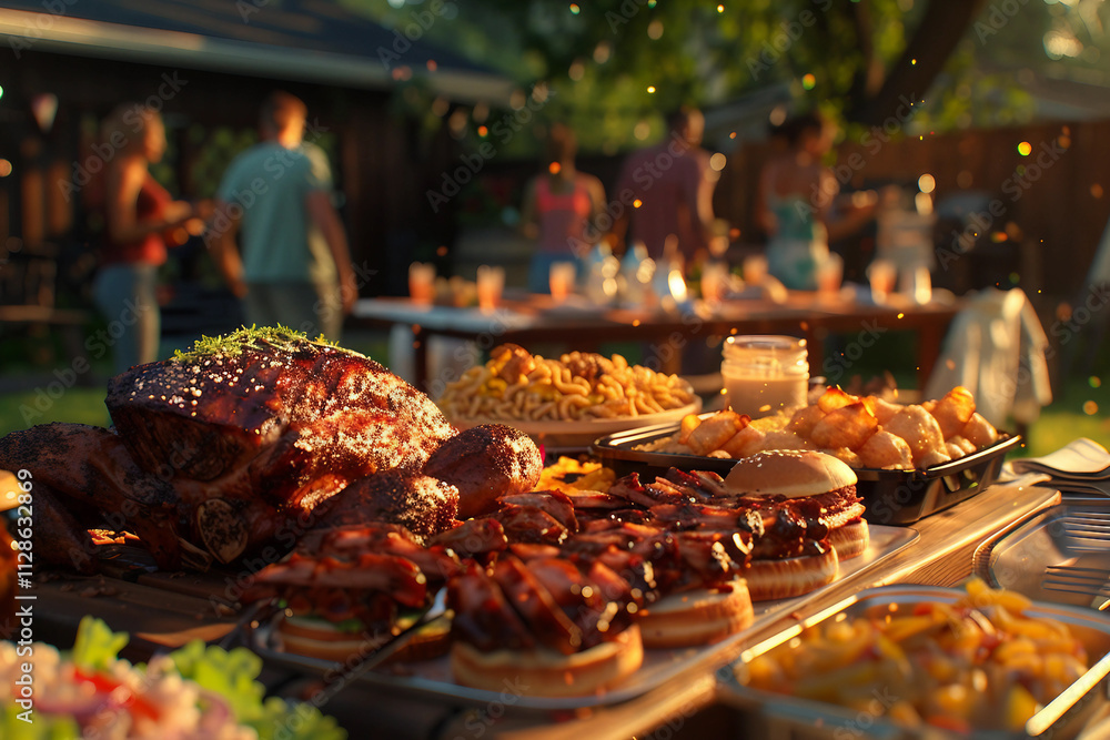 Generative AI Happy Kid Man Woman Family Couple friends Enjoying BBQ Picnic Celebrating Summer Weekend Outdoors Generative AI Happy Kid Man Woman Family Couple friends Enjoying BBQ Picnic Celebrating Summer Weekend Outdoors