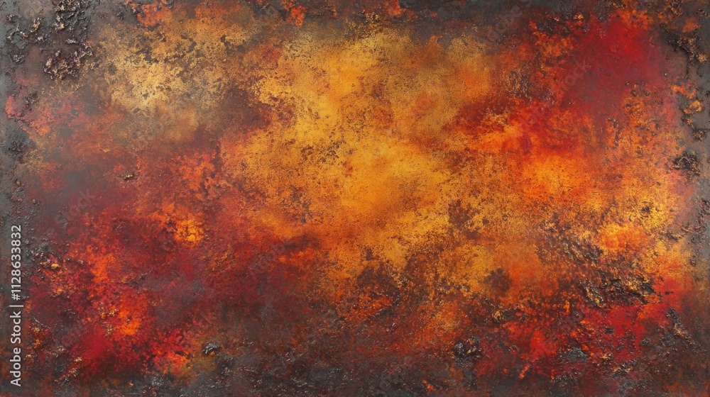 Abstract fiery textured gold and red artwork Abstract fiery textured gold and red artwork