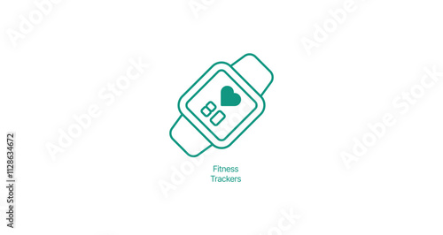 Fitness Trackers Icon - Vector Illustration for Activity Monitoring and Health Gadgets