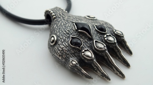 Wolf's Paw Pendant with Etched Details photo