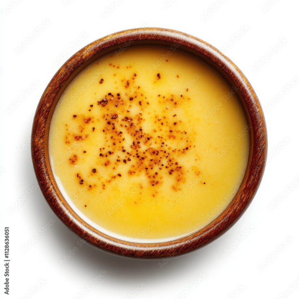 Miso Soup isolated on white background, top view Miso Soup isolated on white background, top view