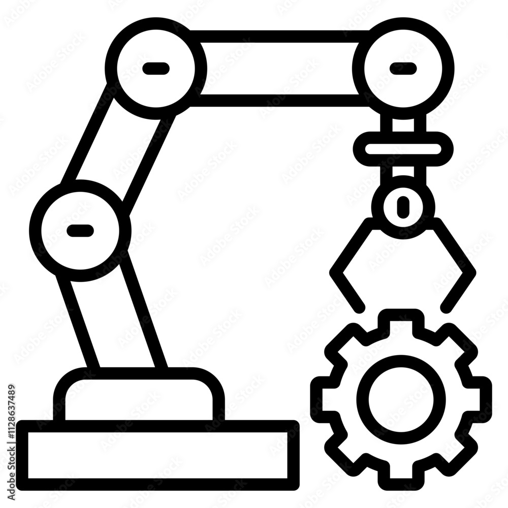 robotic integration single icon robotic integration single icon