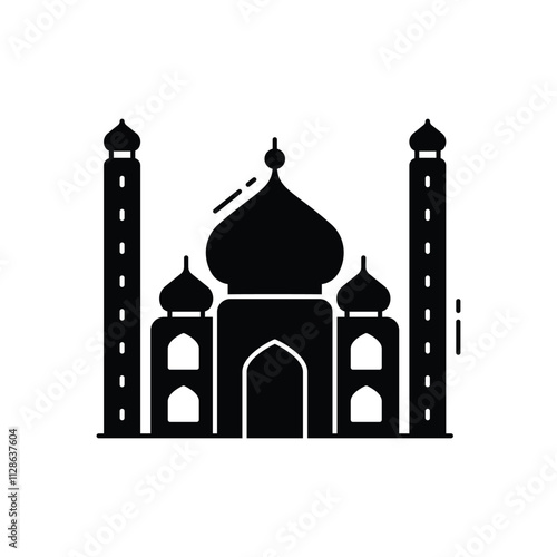 Taj Mahal vector icon