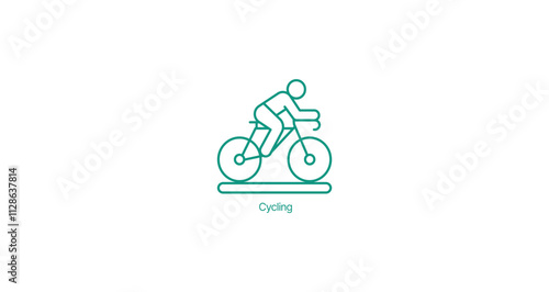 Cycling Icon - Vector Illustration for Biking, Fitness, and Outdoor Recreation