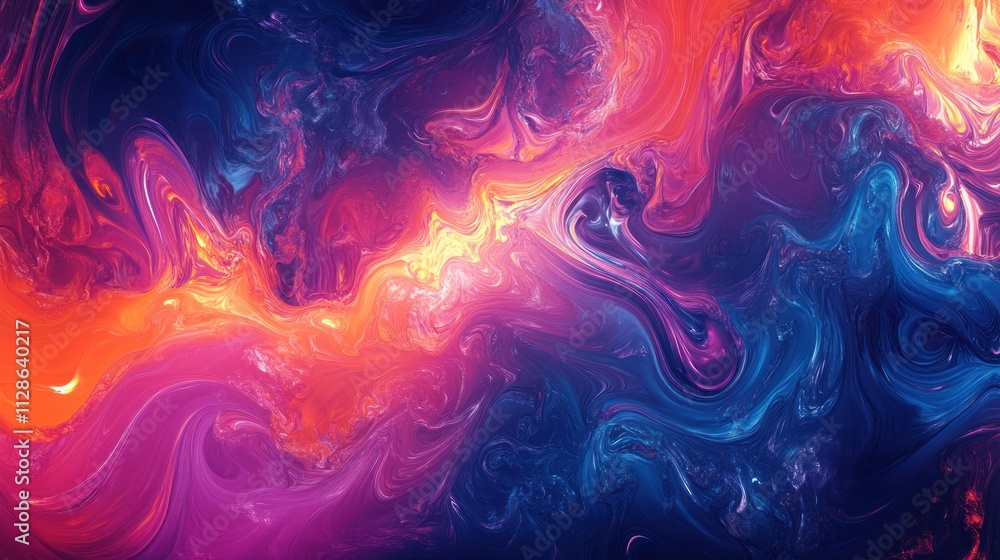 Abstract Swirling Colors Vibrant Fluid Art Design Abstract Swirling Colors Vibrant Fluid Art Design