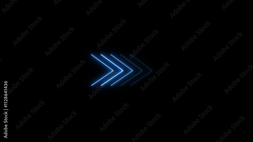 Neon glowing sign animation. Neon arrow direction sign animation. Glowing neon arrow. Neon arrow symbol icon. Transparent background with alpha channel . Neon glowing sign animation. Neon arrow direction sign animation. Glowing neon arrow. Neon arrow symbol icon. Transparent background with alpha channel .