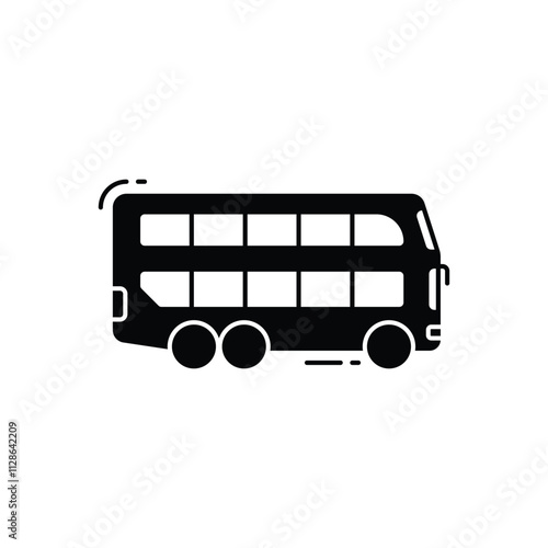 Double Decker Bus vector icon photo