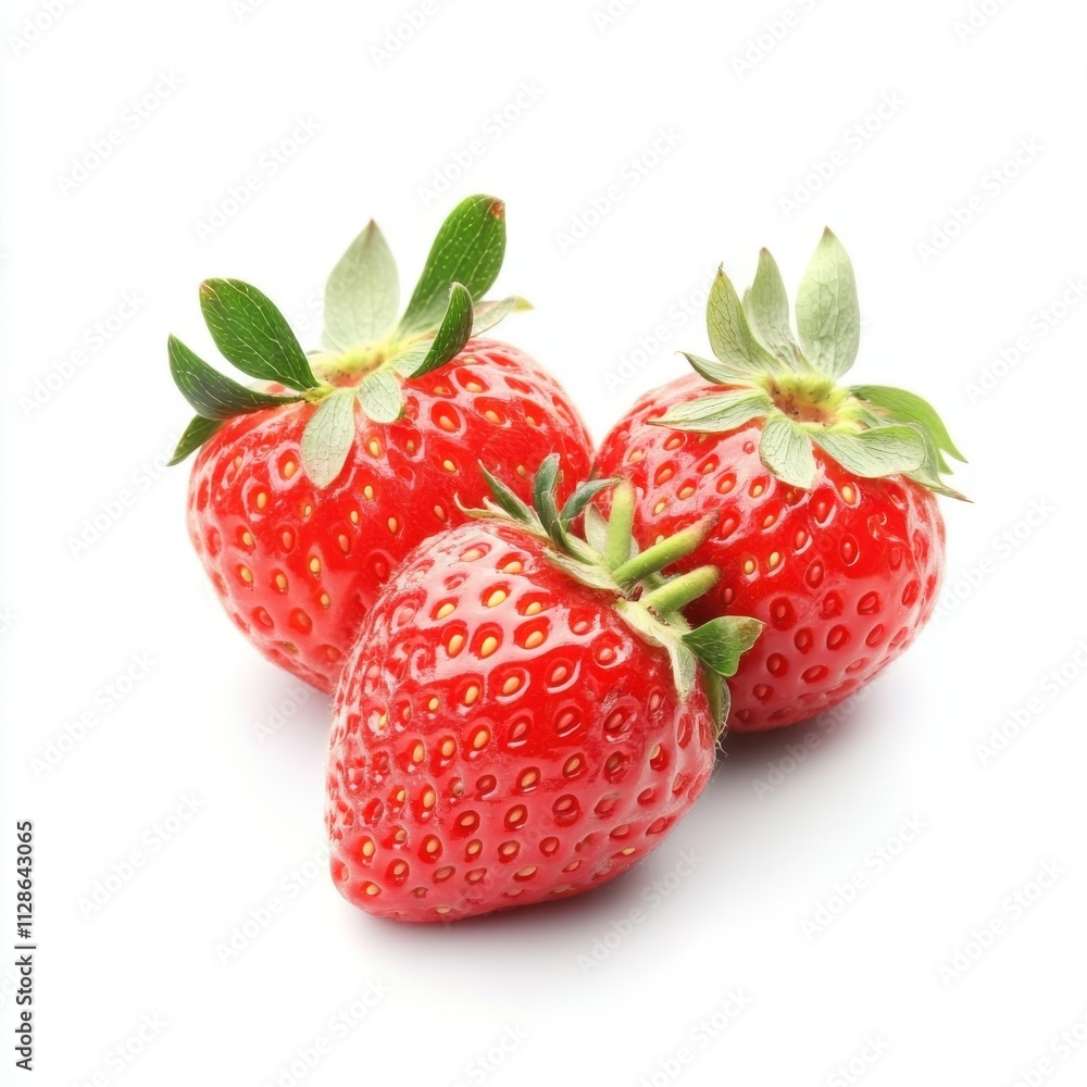 Strawberry isolated on white background --style raw Strawberry isolated on white background --style raw