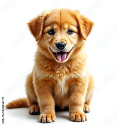 Happy Golden Puppy Portrait 