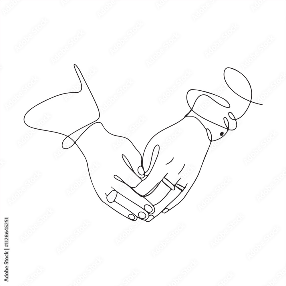Obraz premium Two Loving Hands in Valentine Day