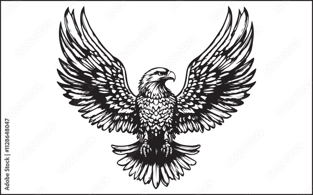 Obraz premium eagle with wings silhouette