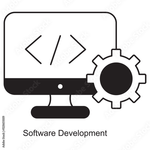 Software Development Icon, Mastering the Art of Agile Software Engineering, Building Innovative Solutions Through Software Development Vector