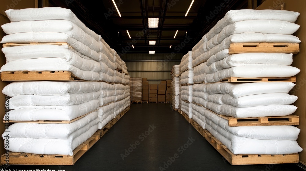 Empty moving truck interior shows boxes neatly stacked with folded blankets in the foreground, ready for relocation Empty moving truck interior shows boxes neatly stacked with folded blankets in the foreground, ready for relocation