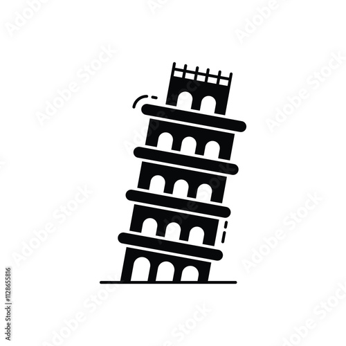 Pisa Tower vector icon