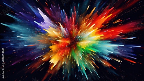 abstract background,Radiant Abstract Explosion, A Symphony of Colorful Energy Unleashed